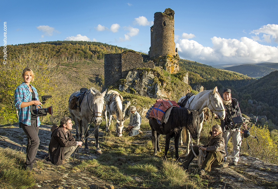 Tournage rando équestre Lozère - ©studionature.com