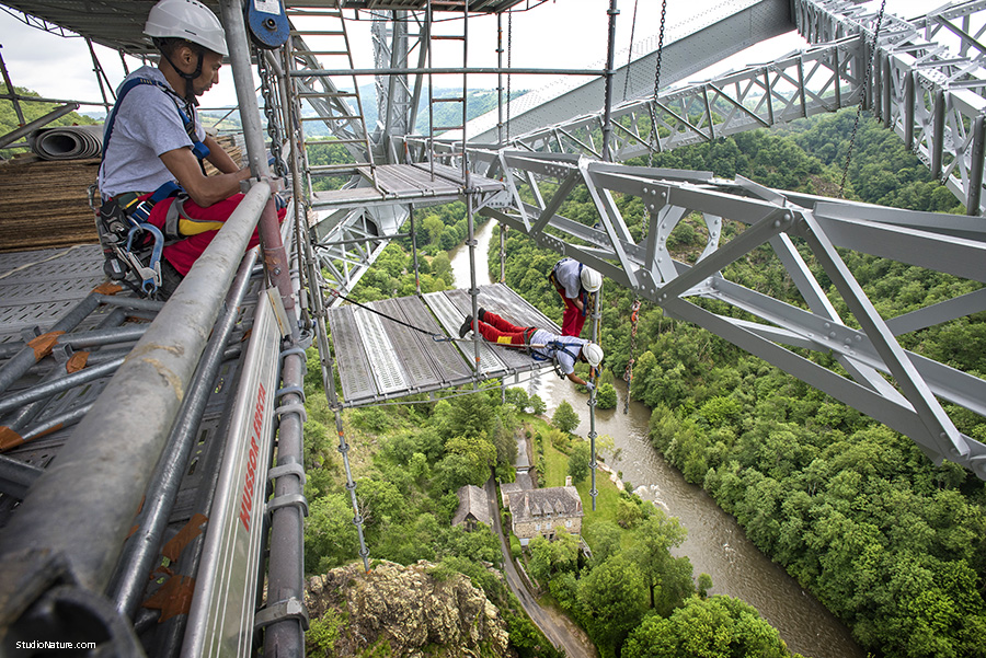 Reportage industrie viaduc du Viaur - Photo video drone Aveyron - StudioNature.com